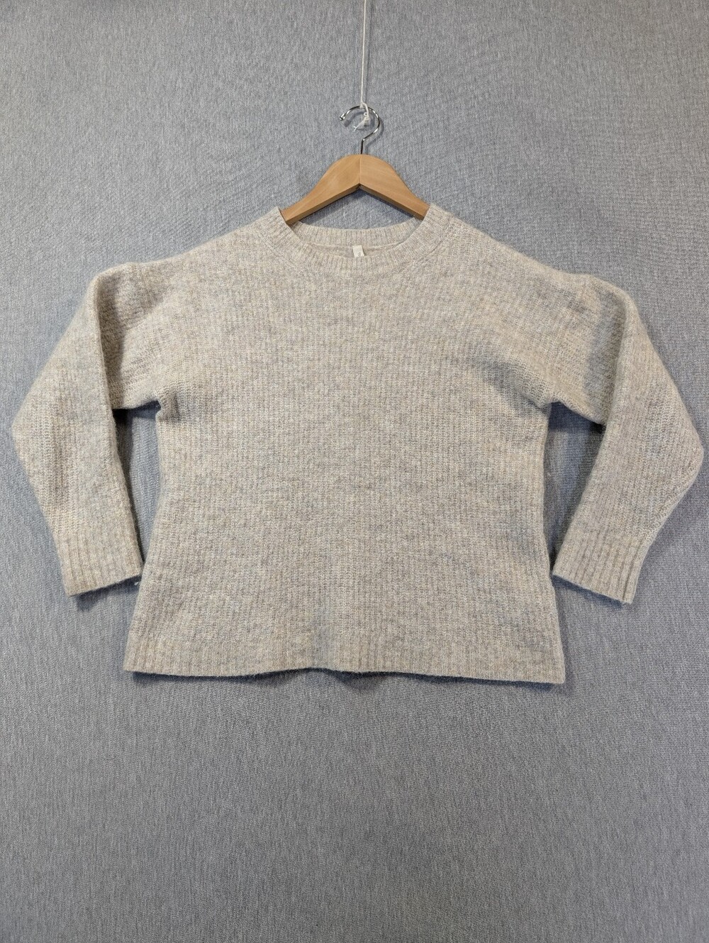 Babaton Aritzia Alpaca Wool Knit Sweater Women's Large Cream